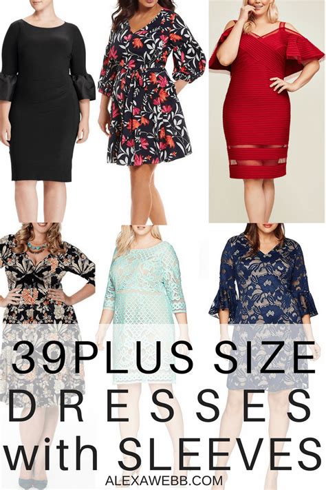 39 plus size spring wedding guest dresses {with sleeves} alexa webb