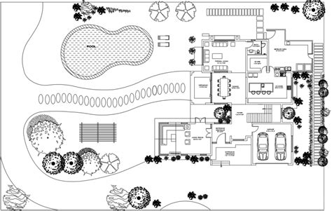 Villa Project Sample House Layout Plan In Dwg Autocad File Cadbull