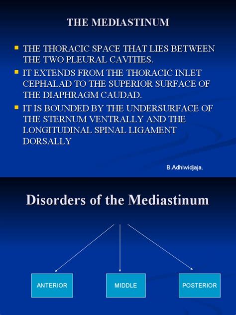 Disorders Of The Mediastinum Pdf Thymus Medicine