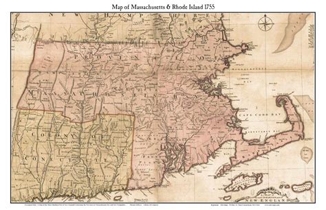 Prints Of Old Massachusetts State Maps