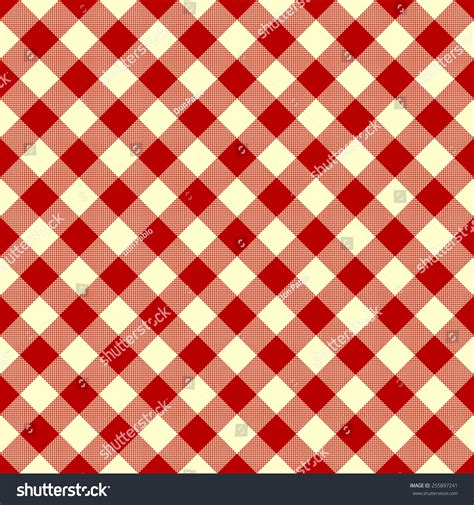 Tablecloth Red Checkered Pattern Stock Vector Illustration 255897241