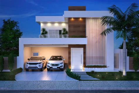 Luxurious And Modern Two Storey House Plan With Clean Facade
