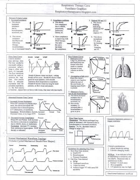 Ventilator Graphics Cheat Sheet Part 1 Neonatal