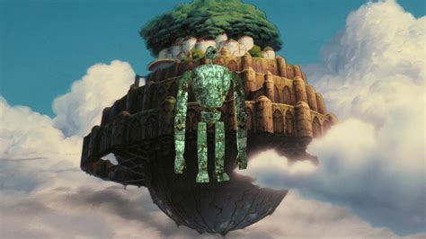 Castle In The Sky Robot Wallpaper