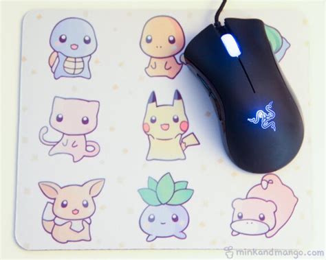 Pokemon Mousepad By Minkandmango On Etsy