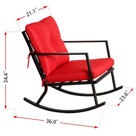 Bali Outdoor 2pcs Modern Outdoor Patio Rocking Chairs Furniture Thick