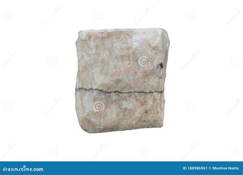 Raw Of Marble Rock Isolated On A White Background Marble For Seating