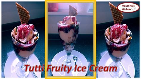 Tutti Fruiti Ice Cream Recipe Quick And Easy Youtube