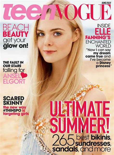 Elle Fanning On The Cover Of Teen Vogue Magazine Junejuly 2014 Issue