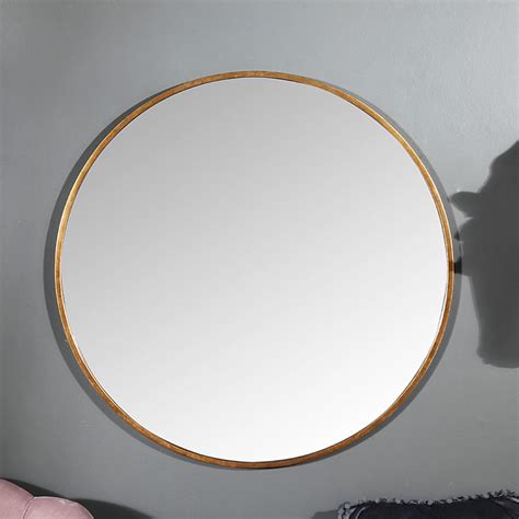 Large Round Gold Framed Wall Mirror 80cm X 80cm Melody