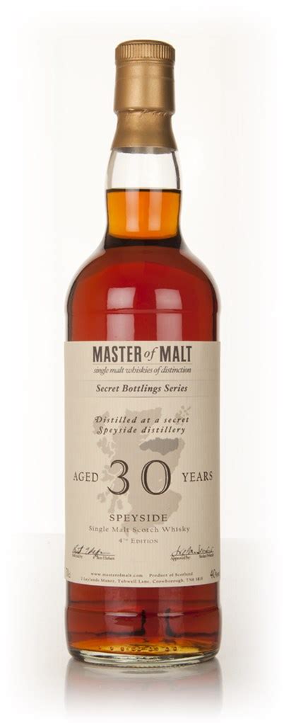 Master Of Malt 30 Year Old Speyside 4th Edition Whisky 70cl Master