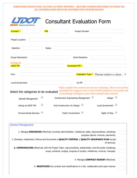 Utah Consultant Evaluation Form Fill Out Sign Online And Download