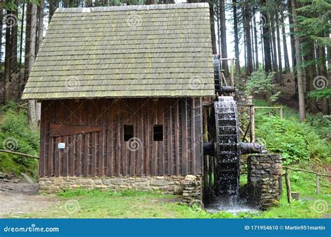 Old Wooden Water Mill With Mill Wheel Detail Photo Stock Photo Image