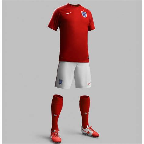 England spielt traditionell in den farben der englischen flagge, hersteller ist nike. Bild: England Auswärts-Outfit (Trikot, Hose, Socken) für ...