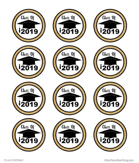 Printable Cupcake Toppers Graduation