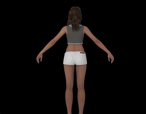Girl Naked Textured 3d Model 3D Model CGTrader
