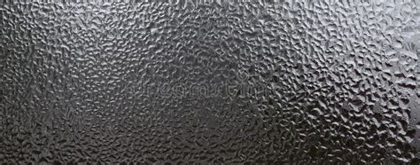 Abstract Gray Texture Of Condensed Mist On A Cold Glass Stock Image