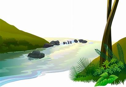 River Cartoon Clipart Transparent Clip Jungle Silhouette