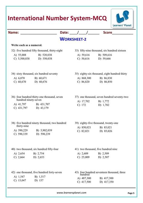 Real Number System Worksheet Fifth Class Math Videos Practice Questions