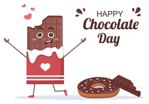 Happy Chocolate Day Celebration Vector Illustratio Vector Art At Vecteezy