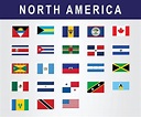 Political and Physical Map of North America | North America Flags ...