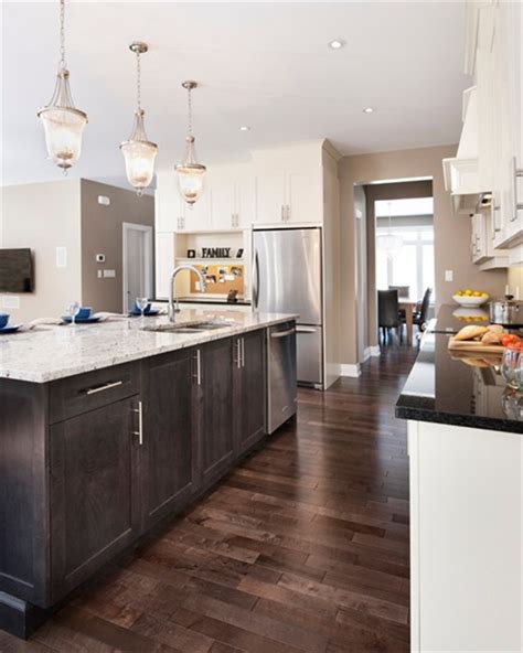 The oslo gray cabinets provide the perfect contrast between the light wood floors, white backsplash, and white ceiling. Can I Have Light Kitchen Cabinets With Dark Floors