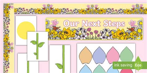 Next Steps Flower Display Pack Twinkl Eyfs Ks1