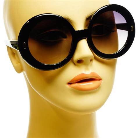 Celebrity Inspired Womens Retro Style Oversized Large Round Sunglasses