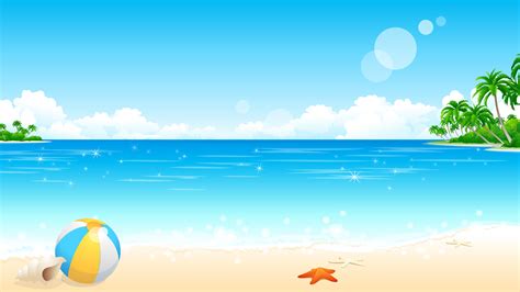 Cartoon Beach Logo No Texture Background Imagesee