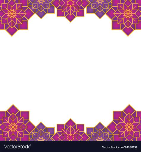 Arabic Geometric Ornament Frame Royalty Free Vector Image