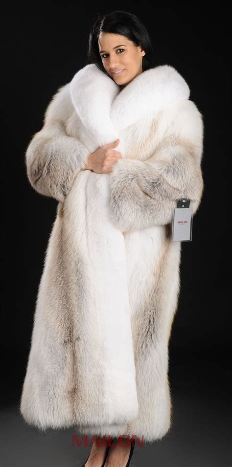 Shadow Fox Fur Coat White Fur Coat Fox Fur Coat Fur Coats Frack