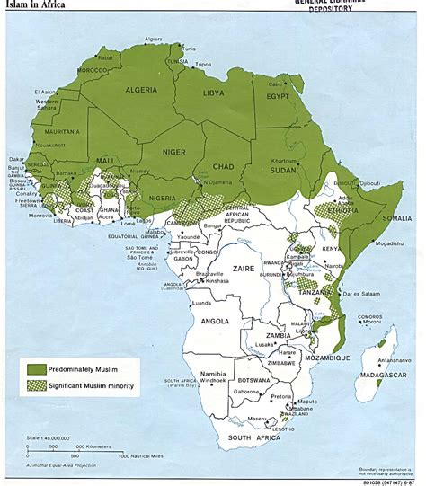 Islam In Africa Map Africa Mappery