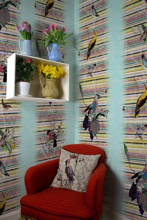 Birds Of A Feather Wall Coverings Print Wallpaper Bird Wallpaper