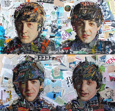 Famous Faces Picture1the Beatles Collage Oil By Shatilov On Deviantart