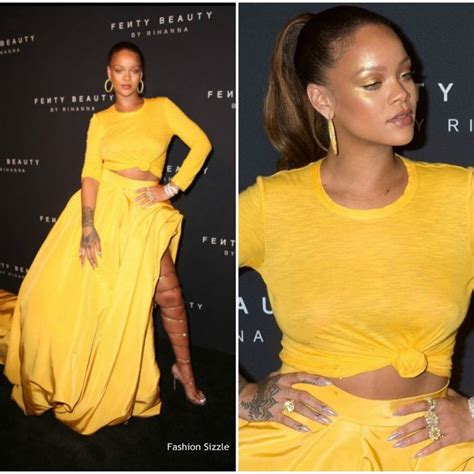 Rihanna In Oscar De La Renta Fenty Beauty By Rihanna