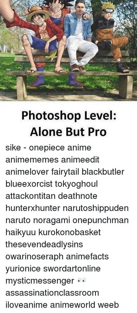 Photoshop Level Alone But Pro Sike Onepiece Anime Animememes