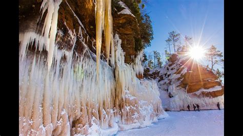 Ice Caves Apostle Islands Sea Caves Winter 2014 Youtube