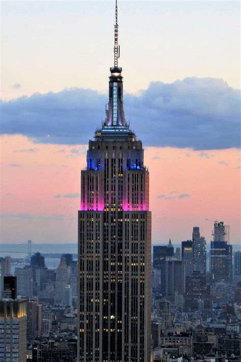 Empire State Building Sunset At Sunset Enlightened New York