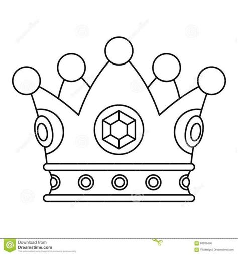 Crown Line Drawing ~ Nanas Hitam Webstockreview 1108 Kindpng