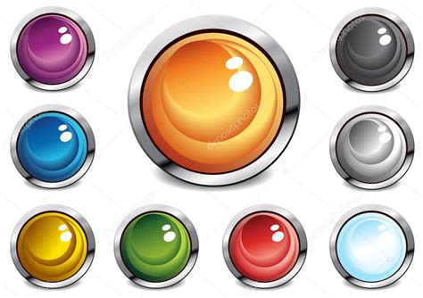 Glossy Color Buttons Stock Vector Image By ©pressmaster 11696362