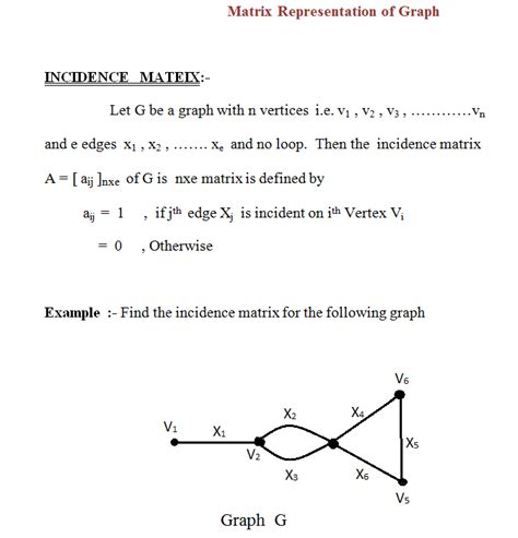How To Find The Incidence Matrix Graph Theory