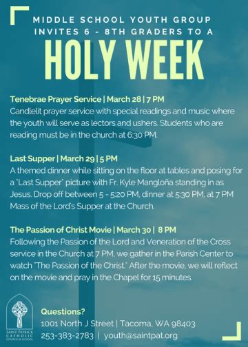 What Is Holy Week Saint Patrick Catholic Church