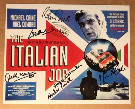 The Italian Job Cast Signed X Photo X Genuine In Person Autographs Uacc Coa