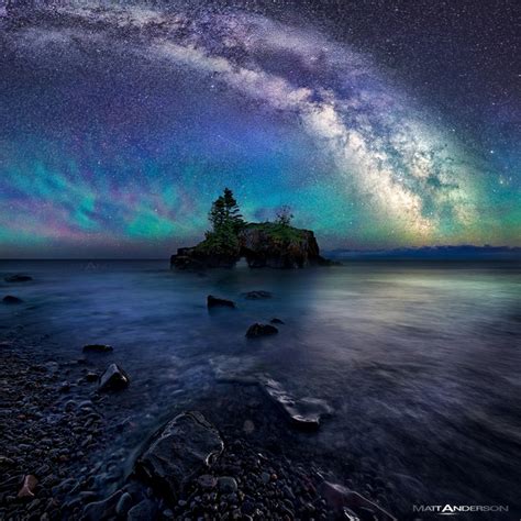 Matt Anderson Photography Minnesota Milky Way Over Hollow Rock Final
