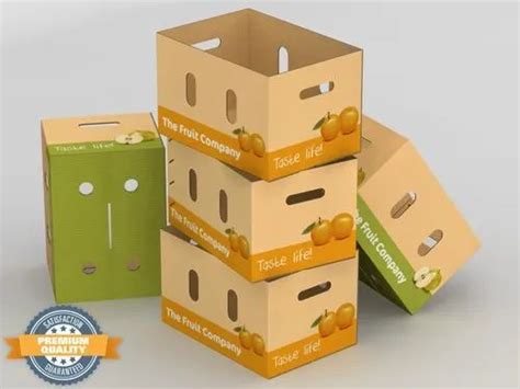 Brown Cardboard Fruit Packing Box For Fruits And Vegetables Box