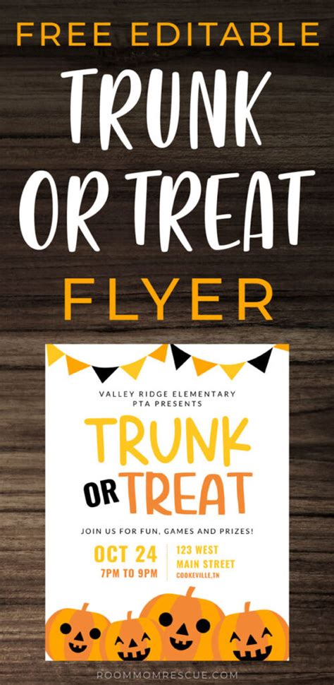 Trunk Or Treat Flyer Template Free To Edit And Customize