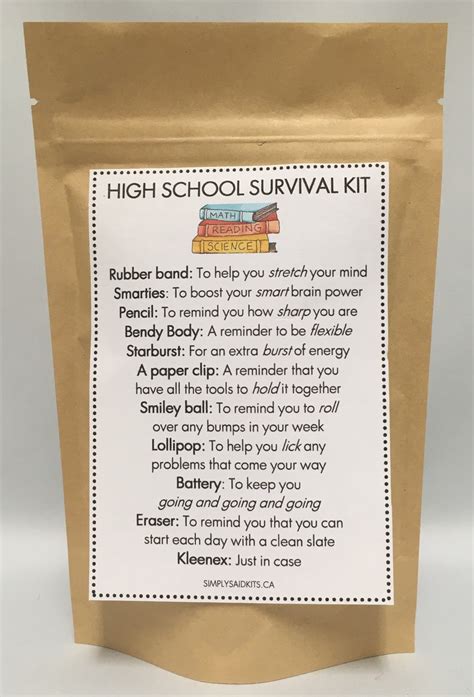 High School Survival Kit Simplysaidkits