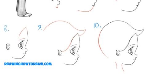 How To Draw A Cute Chibi Manga Anime Girl From The Side View Easy