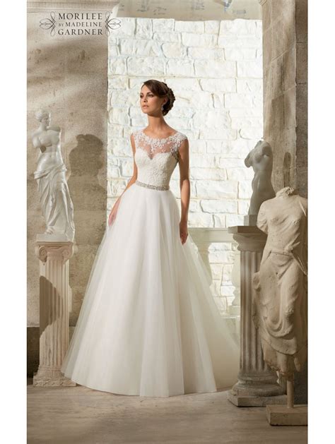 Mori Lee 5315 Venice Lace Top Tulle Skirt Ball Style