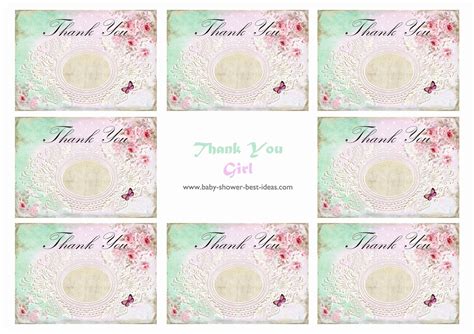 You have a bit of time as the shower usually isn't held until the last trimester, but it is better to get the planni. Free printable Baby Shower Thank You CardsBaby Shower Best ...